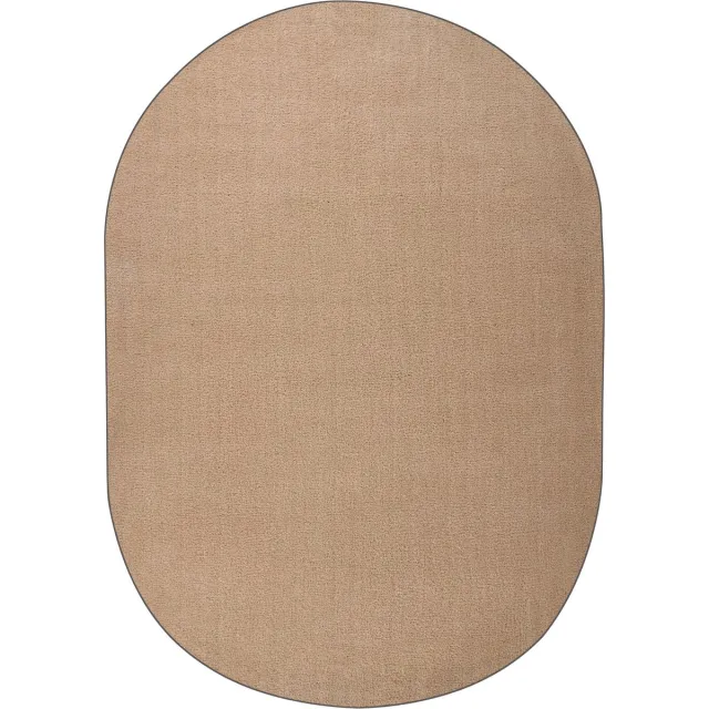 Beliani DEMRE - Vloerkleed ovaal - Zandbeige - Polyester
