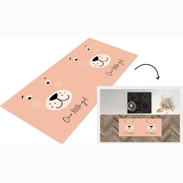 KitchenYeah Keukenloper - Loper keuken - Quotes - Our little girl - Meisjes - Spreuken - Keukenloper vinyl Multicolor