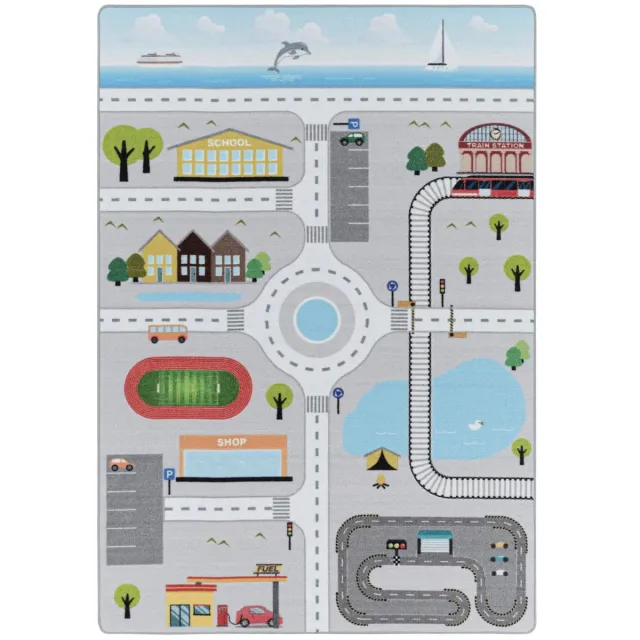 Dutch XXL Speelkleed | Play | Speelstraat | Grijs | 120x170 cm