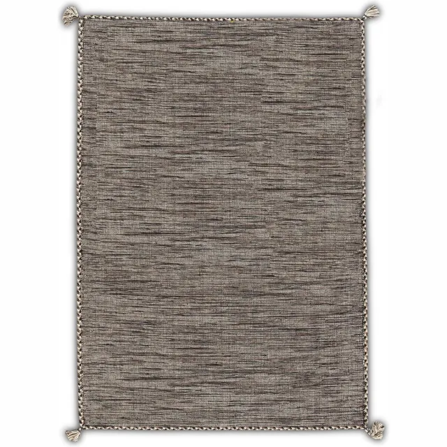 OSTA Medina – Vloerkleed – Tapijt – geweven – wol – eco – duurzaam - modern - boho - Beige/Zwart grijs