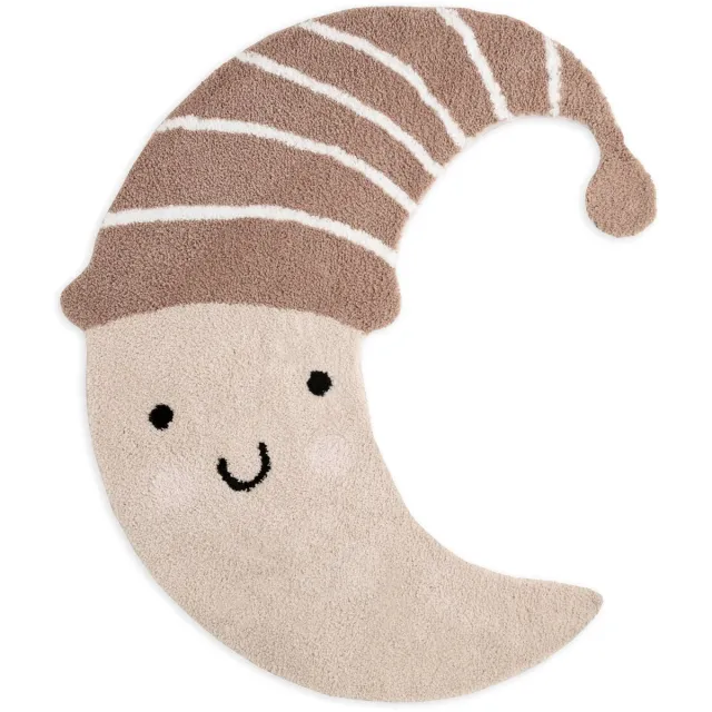 Baby's Only Vloerkleed Maan Heaven - Vloerkleed Laagpolig - Antislip - Kindertapijt - Speelkleed - Kindermat - Vloerkleed voor babykamer & kinderkamer - Tapijt - Clay/Warm Linen - 109x90 cm