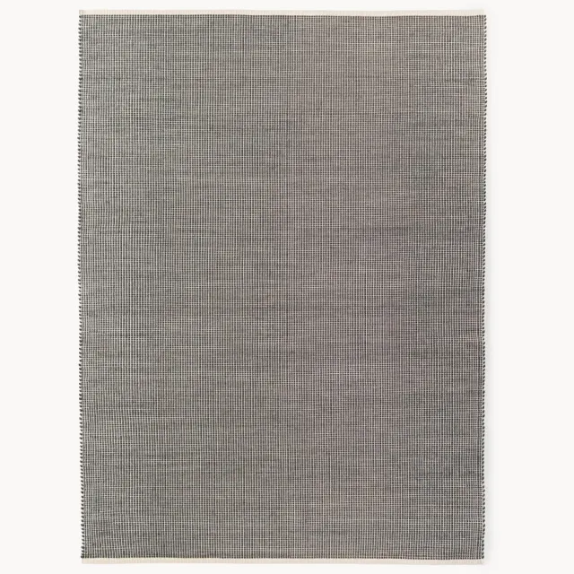 Westwing Collection Handgeweven wollen vloerkleed Amaro Grijs