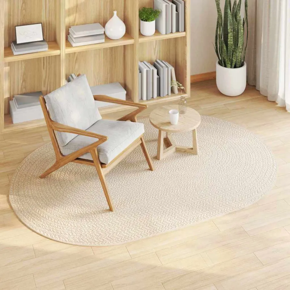 vidaXL Vloerkleed ZIZUR Crèmekleurig 200 x 140 cm Polypropyleen, foto 2