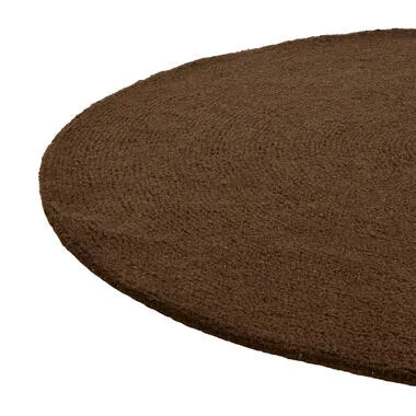Kwantum Vloerkleed Napi Donker Bruin ø 200 cm, foto 2