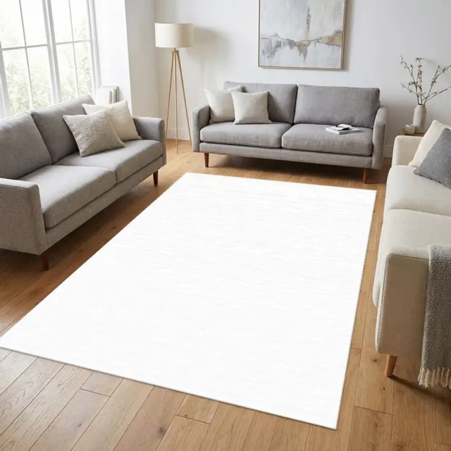 TapisTrend Designer tapijt Crème 80x300 cm Modern, effen acryl vloerkleed met textuur voor de woonkamer, slaapkamer en eetkamer Beige