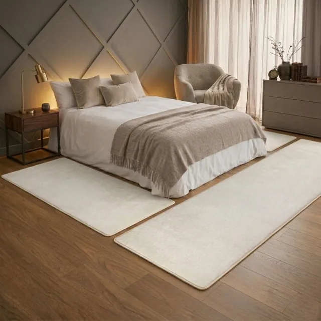 Floordirekt Slaapkamen vloerkleed - Dynasty - Set - Creme - 1 Loper 67 x 330 cm + 2 Loper 67 x 130 cm