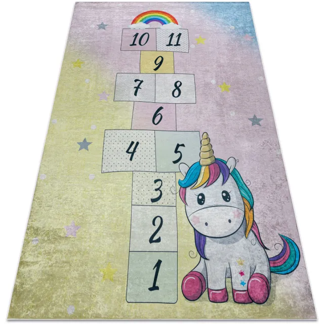 RUGSX Kleden Rugsx BAMBINO 54060 tapijt wasbaar Yksisarvinen, hinkele 160x220 cm Roze