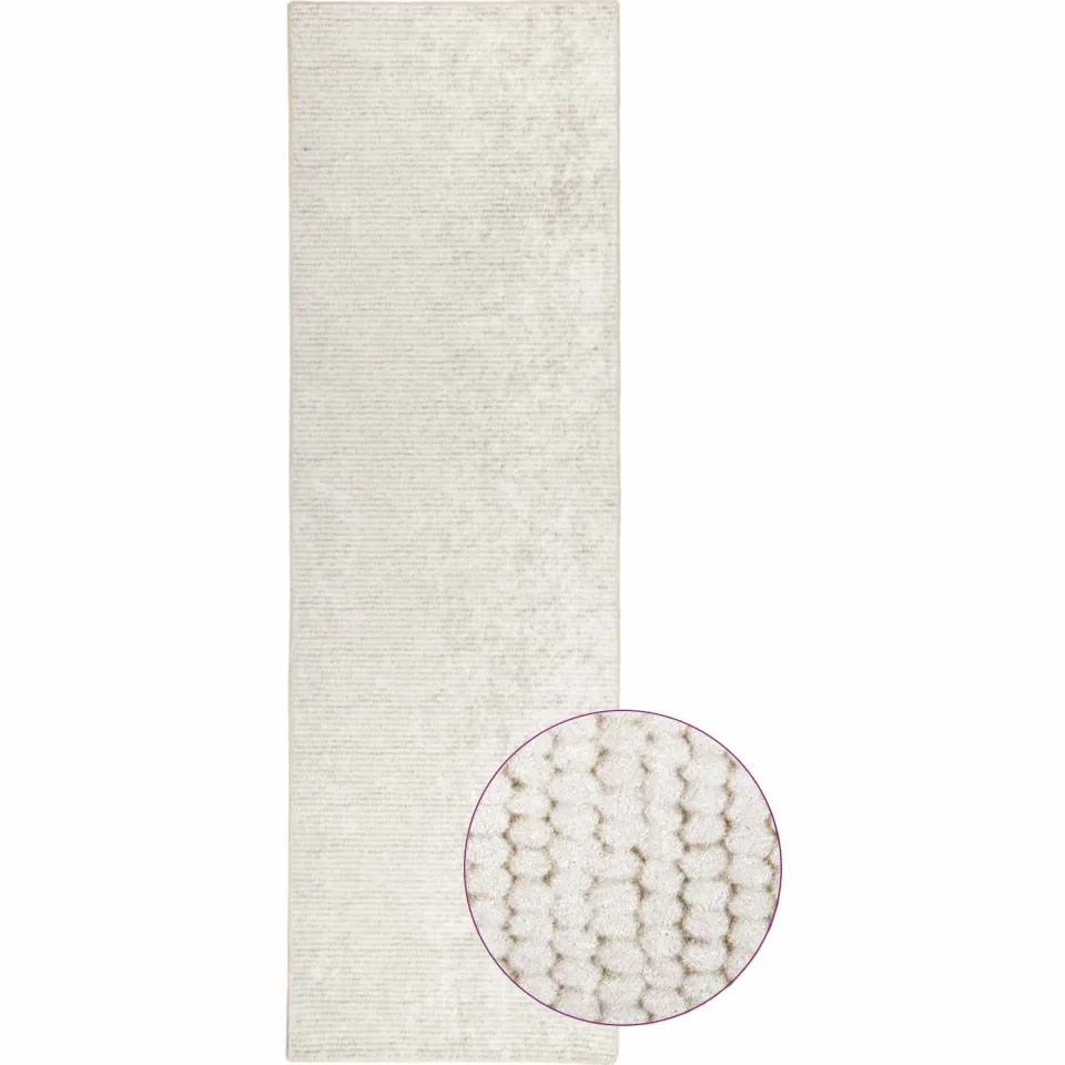 vidaXL Vloerkleed Crèmekleurig 100 x 150 cm 100% Polyester 3 mm, foto 3