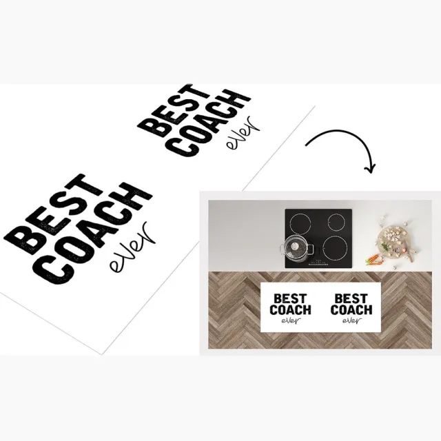 KitchenYeah Keukenloper - Loper keuken - Quotes - Best coach ever - Trainer - Keukenloper vinyl Multicolor