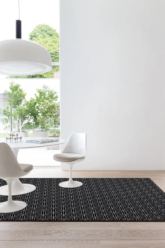 Timeless Creativity Vloerkleed Timeless Creativity Bianconero Ink 463.01.AF900 - maat 135 x 200 cm Zwart