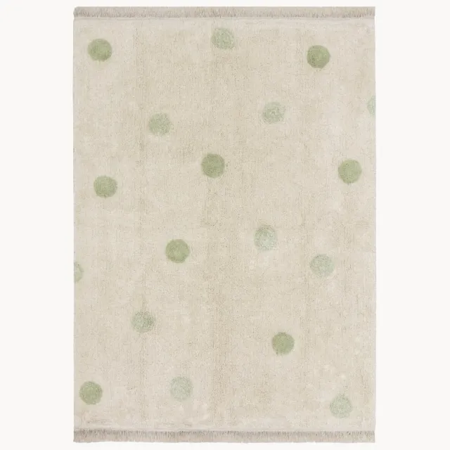Lorena Canals Handgeweven kindervloerkleed Hippy Dots, wasbaar Beige