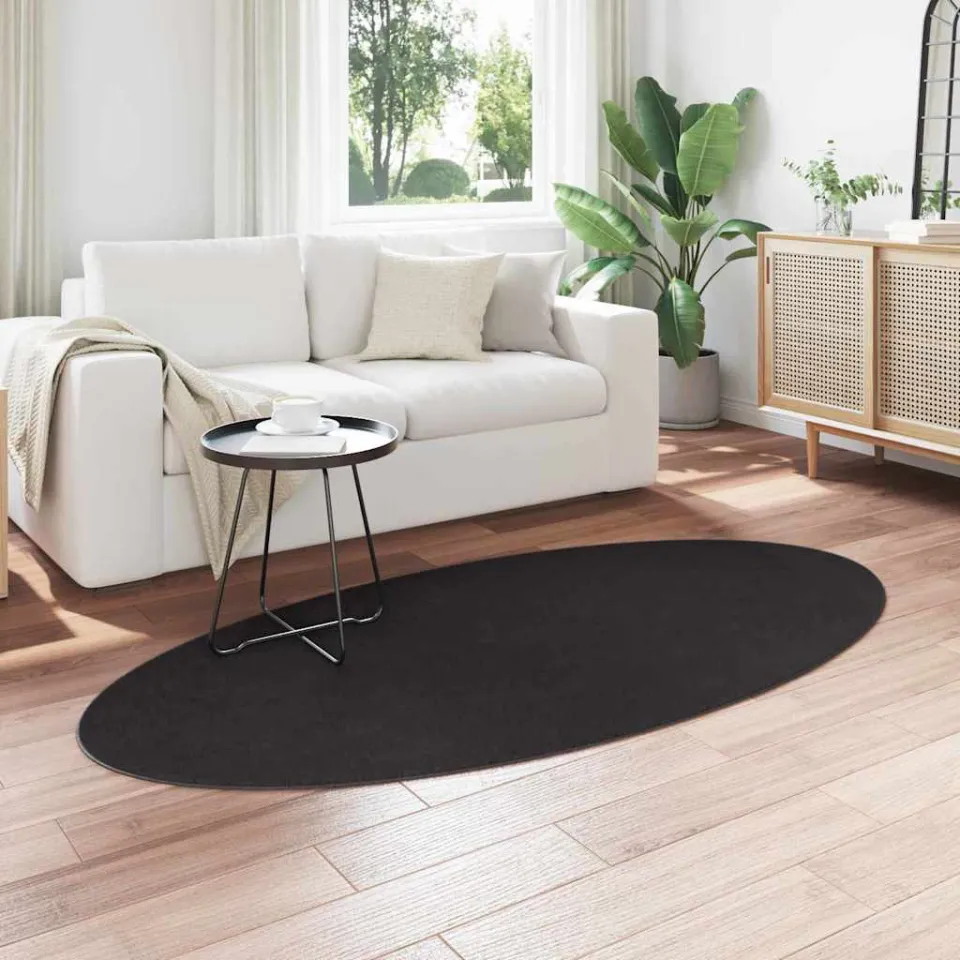 vidaXL Tapijt HUARTE Zwart 100 x 200 cm 100% Polyester, foto 3