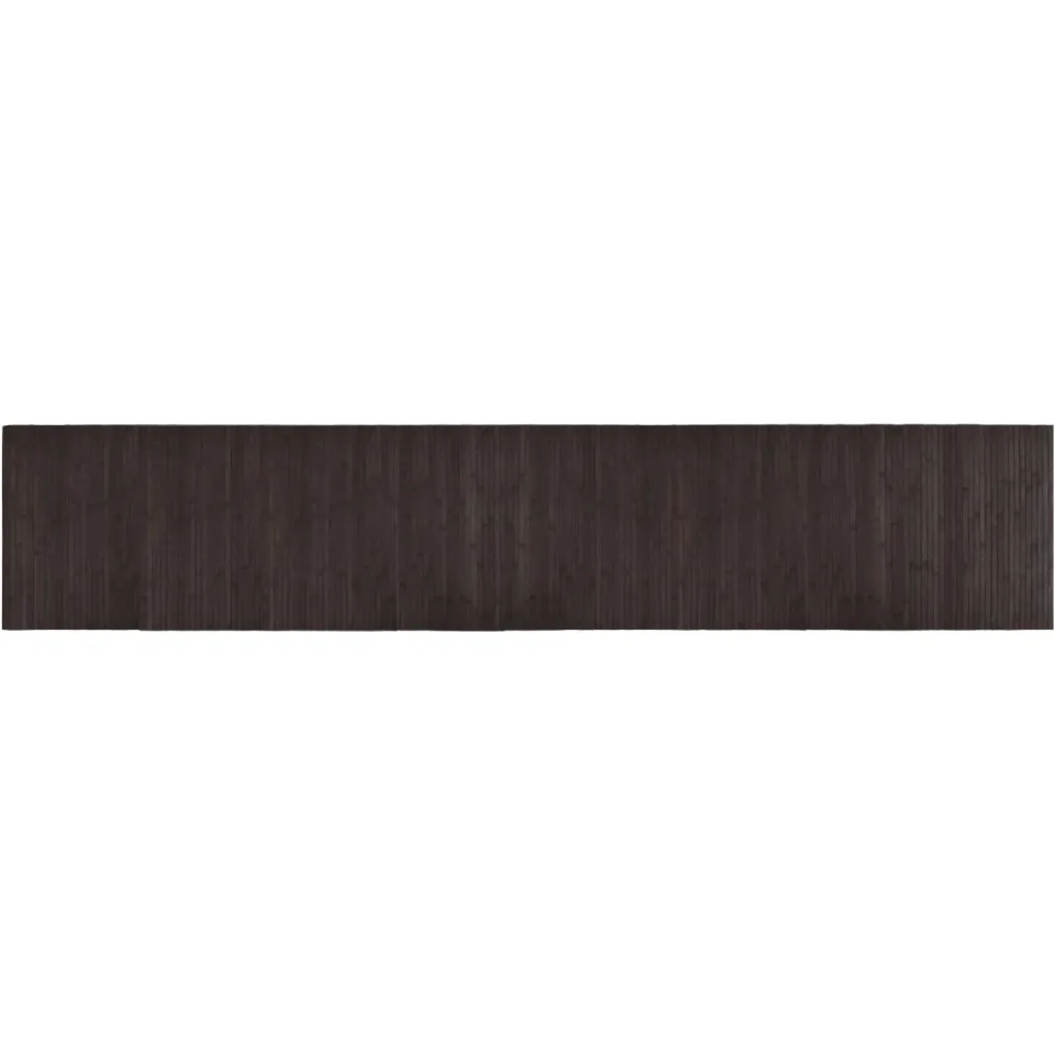 vidaXL Vloerkleed rechthoekig 60x300 cm bamboe donkerbruin bruin