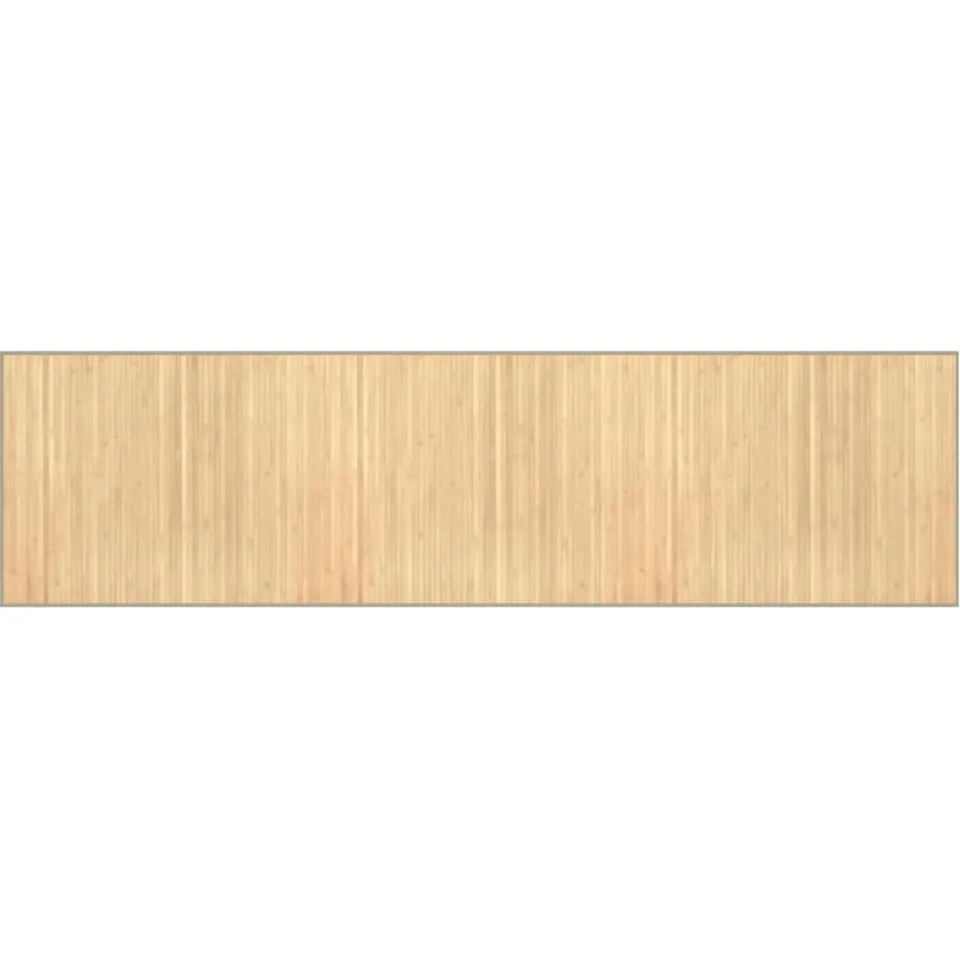 vidaXL Vloerkleed rechthoekig 80x300 cm bamboe lichtnaturel beige, foto 3