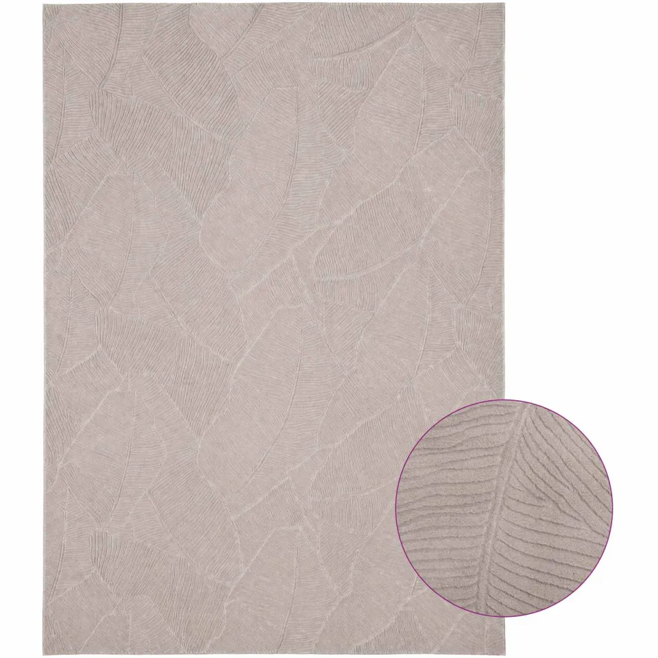 vidaXL Vloerkleed IZA Beige 120 x 170 cm 100% Polyester Laagpolig, foto 3