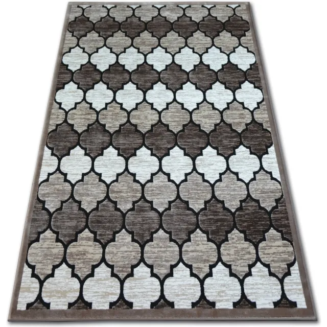 RUGSX Kleden Rugsx Tapijt ACRYL YAZZ 3766 donkerbeige /Salmon klaver 160x220 cm