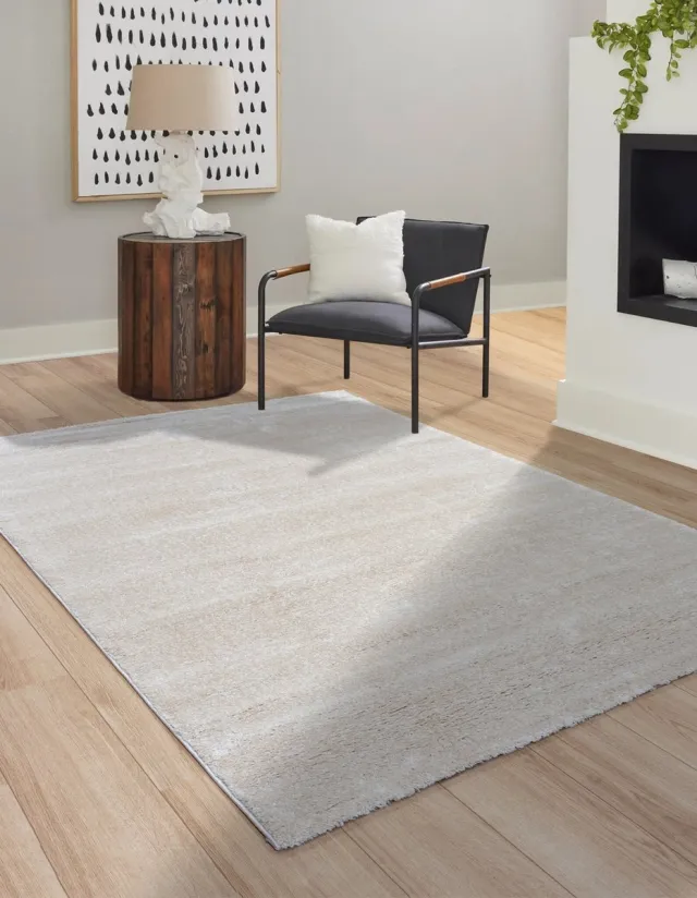 flycarpets Bolana Modern Effen Vloerkleed - Creme