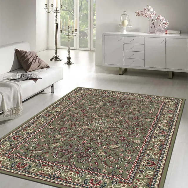 Muratap Nain Klassiek - Laagpolig Oosters Vloerkleed - Vintage Tapijt - Groen- 140x200 CM