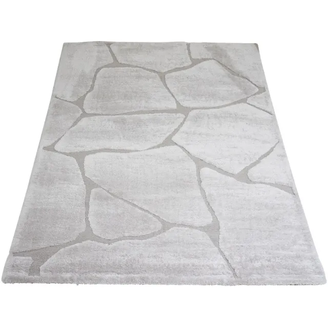 Veer Carpets Vloerkleed Macy Beige - Design Hoog-Laag Vloerkleed met Organisch Keien Patroon in Scandinavische / Japandi Stijl, foto 2