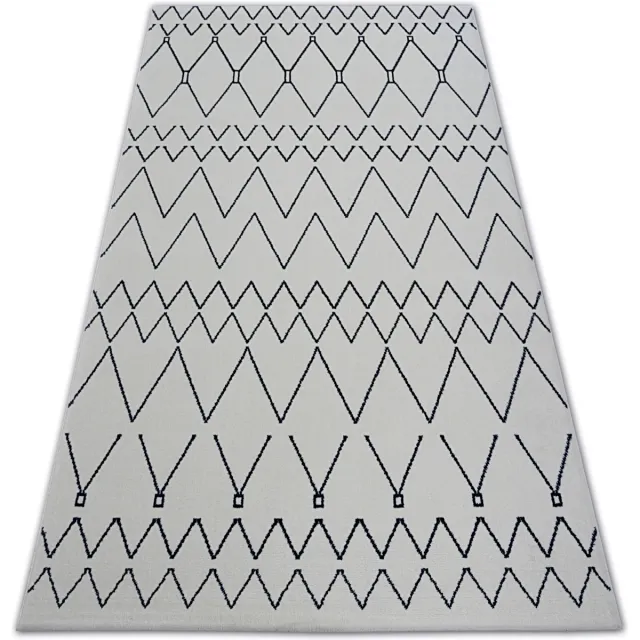 RUGSX Kleden Rugsx Tapijt SENSE Micro 81249 ZIGZAG , ETNO 200x290 cm Wit