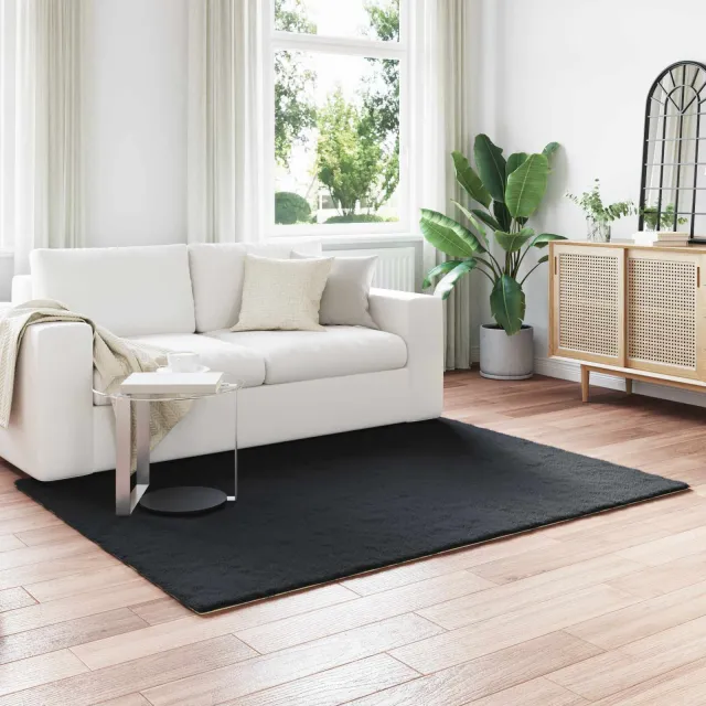 vidaXL Tapijt van imitatie TAFALLA Zwart 120 x 170 cm Polyester, foto 2