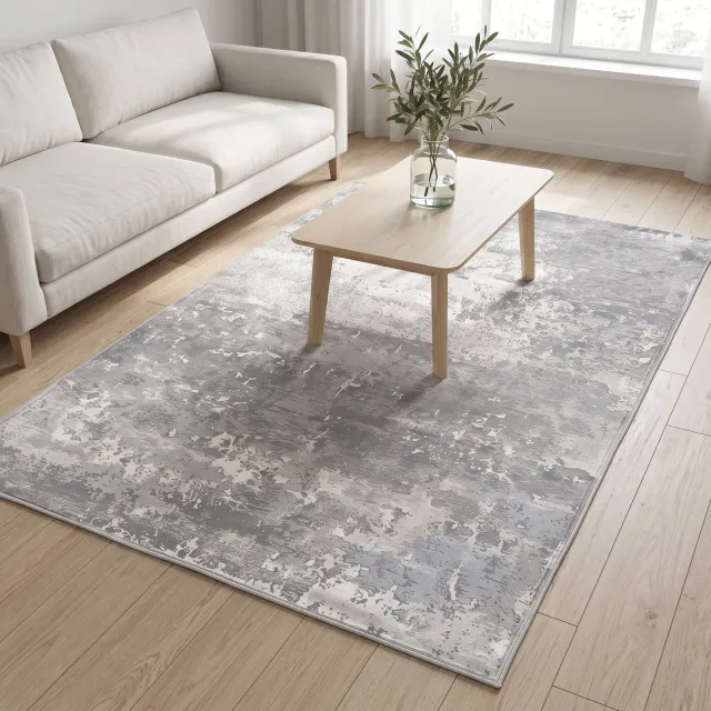Vika Living Gemstone Vloerkleed - Abstract - Grijs - 150x80 cm