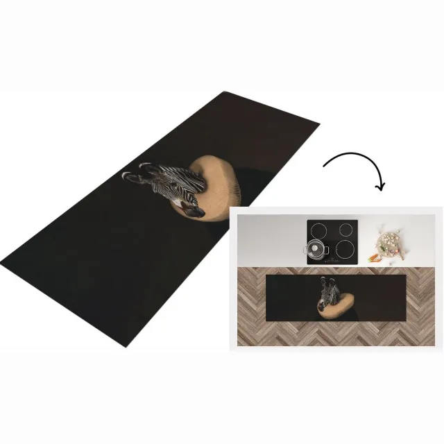 KitchenYeah Keukenloper - Loper keuken - Zebra - Oude meesters - Pak - Keukenloper vinyl Multicolor
