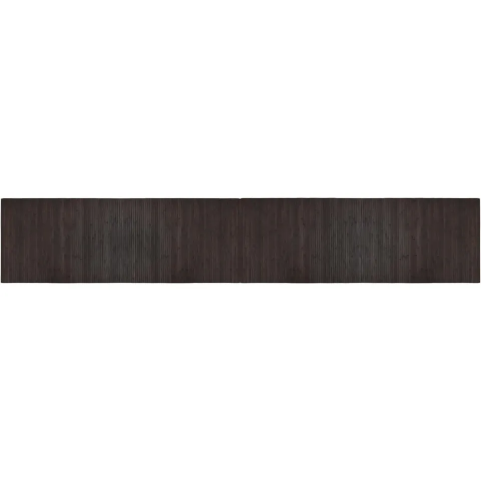vidaXL Vloerkleed rechthoekig 70x400 cm bamboe donkerbruin bruin