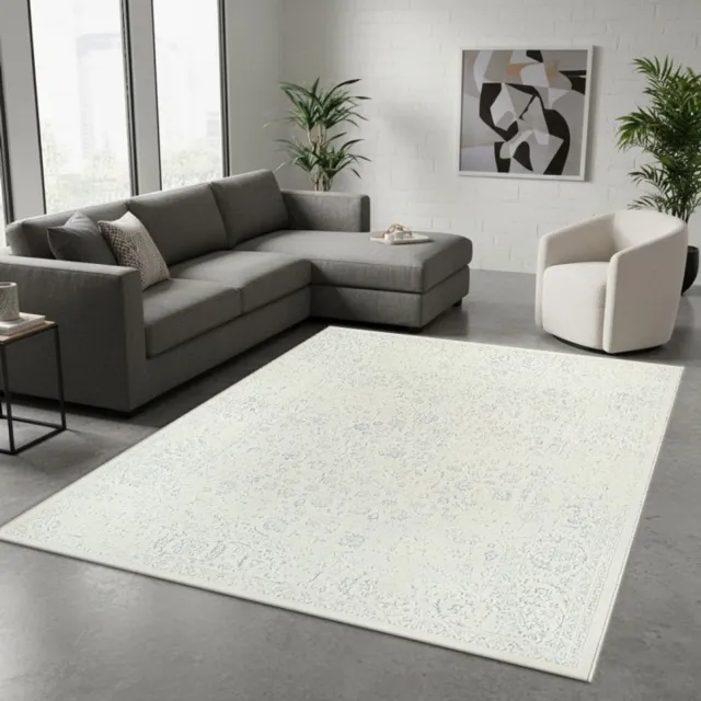 TapisTrend Designer tapijt Crème 200x290 cm Vintage oosters met verweerde bloemenpatronen en decoratieve rand voor woonkamer en slaapkamer Beige