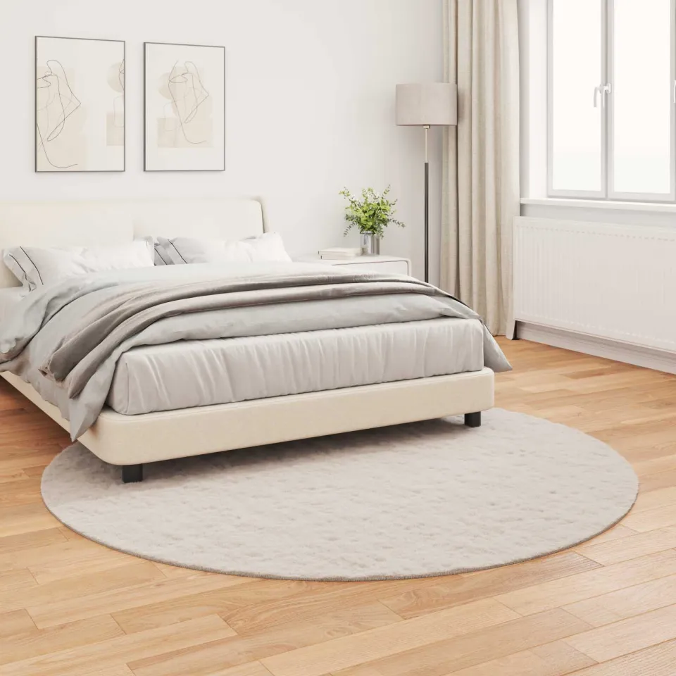 vidaXL Antislip vloerkleed van imitatie konijnenbont OLITE Beige, foto 3