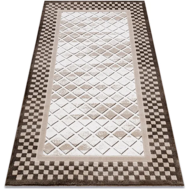 RUGSX Kleden Rugsx Tapijt ACRYL VALS 103 Geometrisch, kader ruimteli 100x200 cm Beige