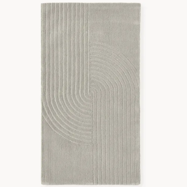 Westwing Collection Handgetuft wollen vloerkleed Mason Grijs