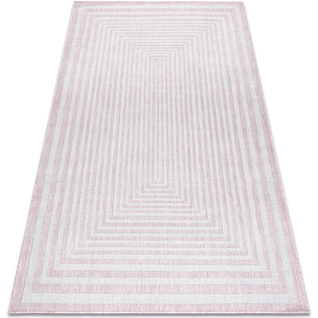 RUGSX Kleden Rugsx Sisal tapijt SION doolhof 22376 plat te 140x190 cm Roze