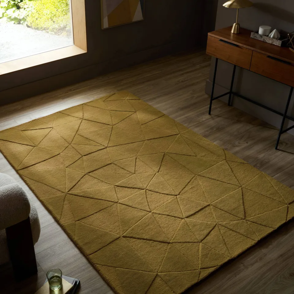 Flair Rugs Shard wollen vloerkleed goud, foto 2