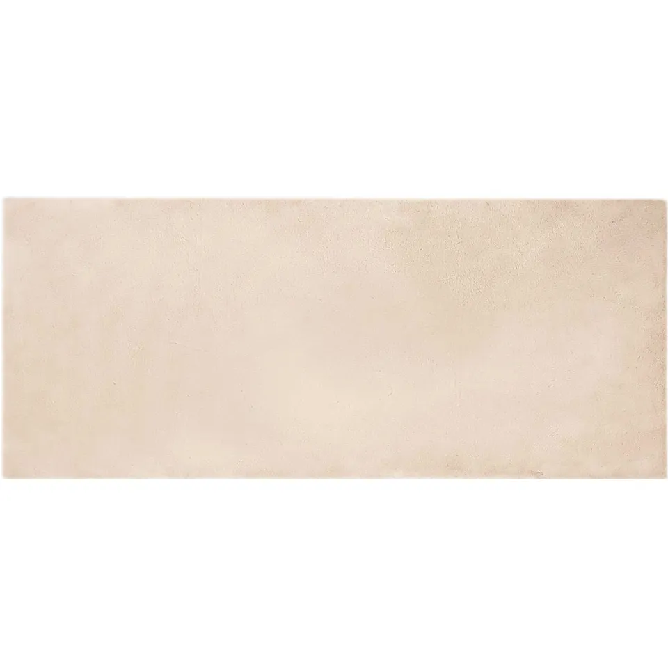 vidaXL Antislip vloerkleed van imitatie konijnenbont OLITE Taupe