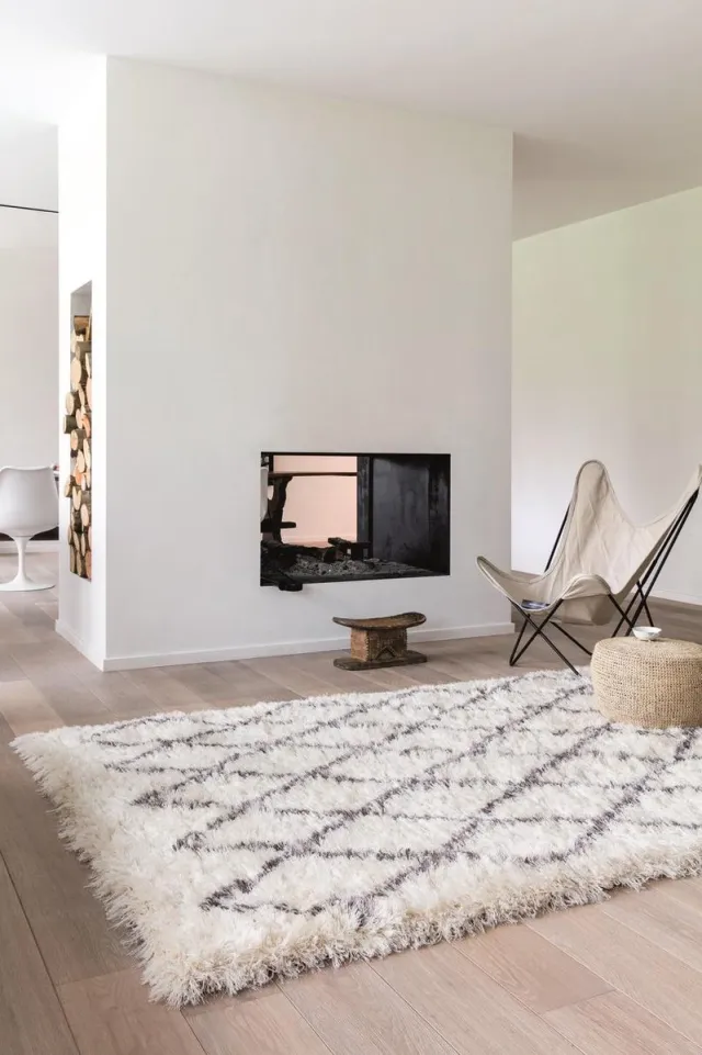 Timeless Creativity OSTA Rhapsody – Vloerkleed – Tapijt – geweven – wol – eco – duurzaam - hoogpolig - modern - Beige Grijs Ruit - 60x120