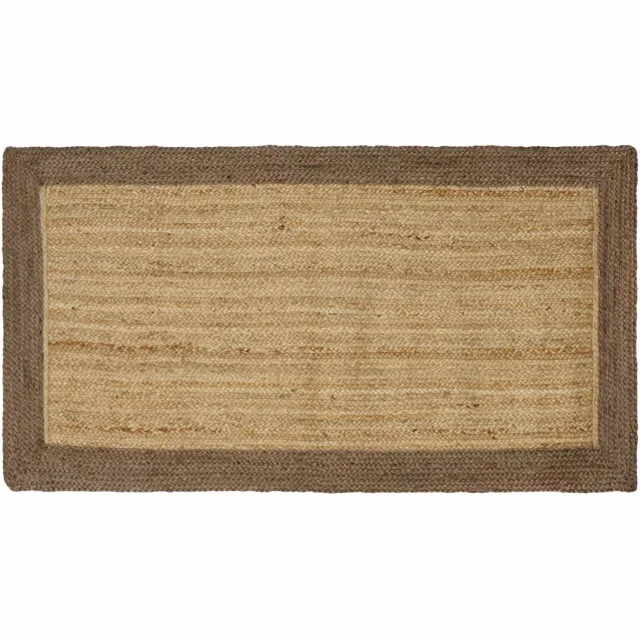 vidaXL Gebied Tapijt Grijs en natuurlijk 100 x 200 cm Jute