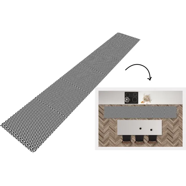 KitchenYeah Keukenloper - Loper keuken - Design - Geometrie - Patroon - Keukenloper vinyl Multicolor