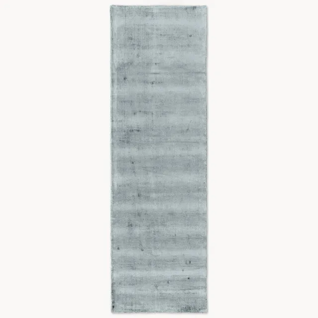 Westwing Collection Handgeweven viscose loper Jane Blauw