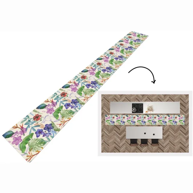 KitchenYeah Keukenloper - Keukenmat - Jungle - Bloemen - Patronen - Keuken vloerkleed Multicolor
