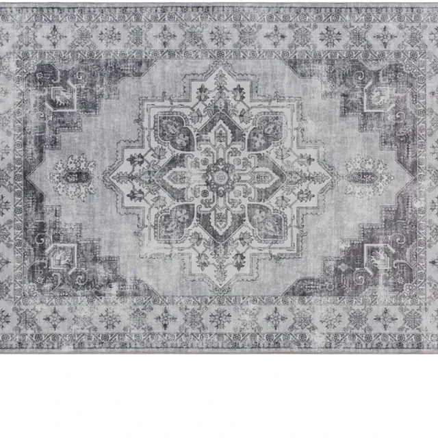 ZYLARO Woonkamertapijt - Machinewasbaar - Antislip - Flanellook - 230 x 160 cm - Grijs