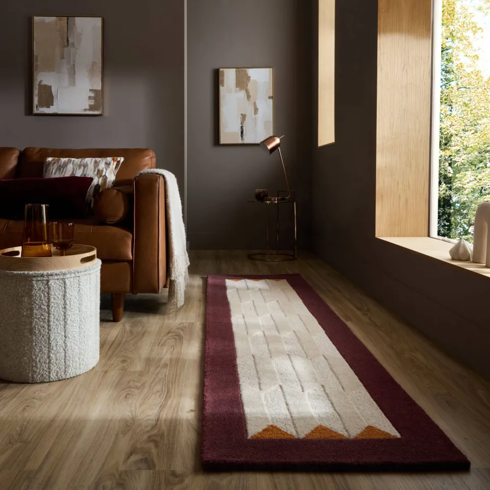 Flair Rugs wollen loper rood, foto 2