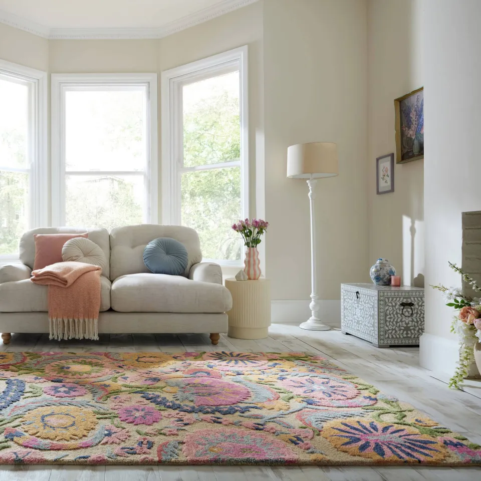 Flair Rugs Amira Floral wol vloerkleed meerkleurig multi, foto 2