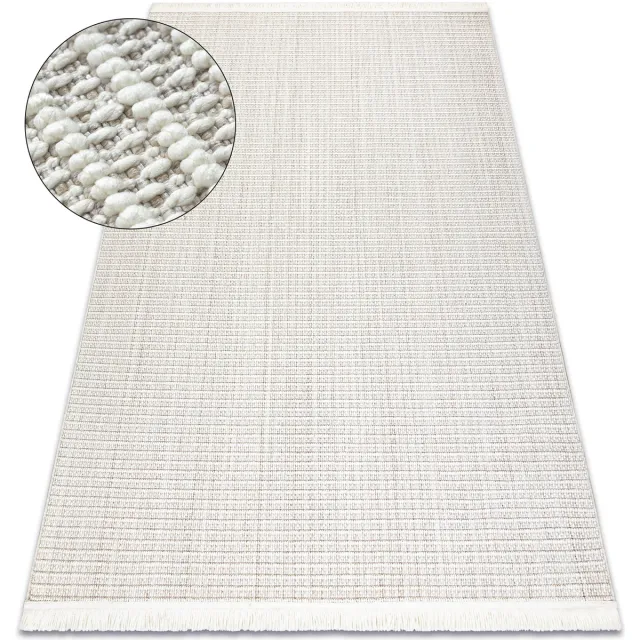 RUGSX Kleden Rugsx Vloerkleed NANO FH72A Melange, lus, platgeweven wi Wit