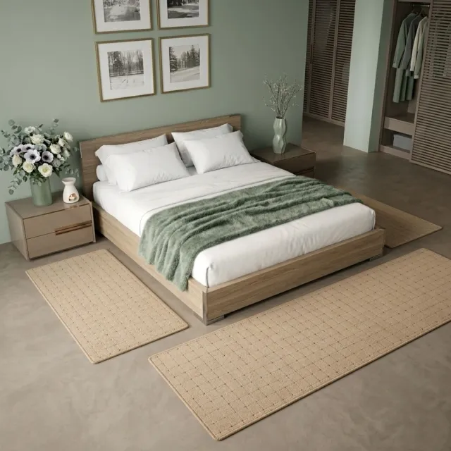 Floordirekt Slaapkamen vloerkleed - Rapido - Set - Beige - 1 Loper 67 x 250 cm + 2 Loper 67 x 140 cm
