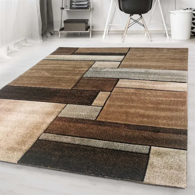 flycarpets Kristal Modern Vloerkleed - Bruin / Beige / Grijs - Laagpolig