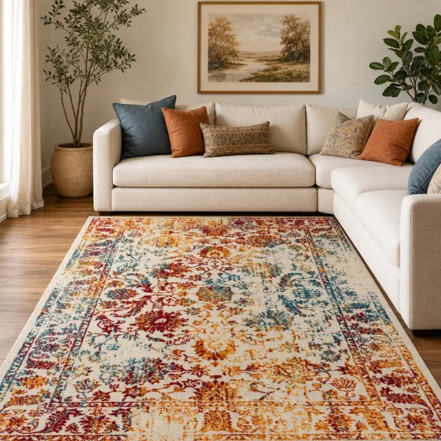 Muratap Vintage Van Gogh Vloerkleed Multi Laagpolig Multikleur