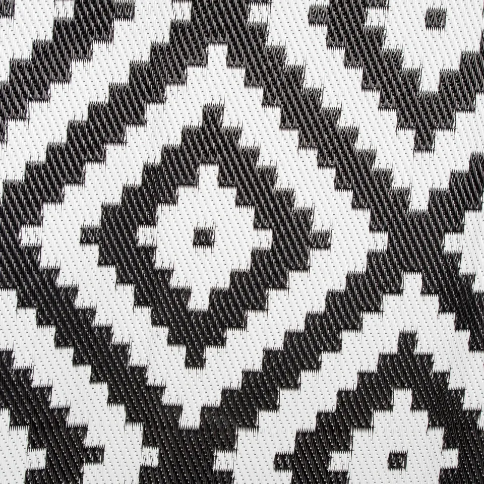 Bo-Camp buitenkleed (200x180 cm) (200x180 cm) zwart/wit, foto 2