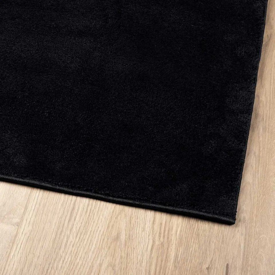 vidaXL Vloerkleed OVIEDO laagpolig 240x340 cm zwart, foto 4