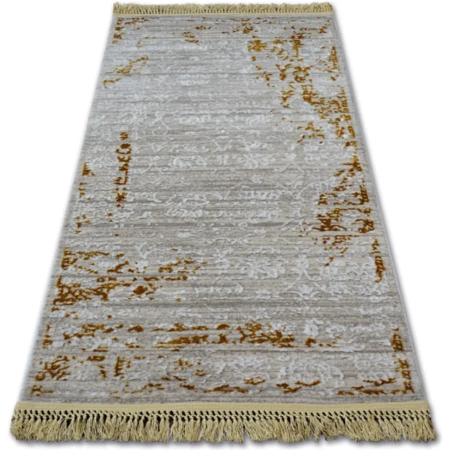 RUGSX Kleden Rugsx Tapijt ACRYL MANYAS 193AA bruin /crèmee rand
